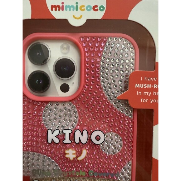 Minicoco Mushroom iPhone protective case 13 / 12 Pro Max-Kino Bling Crystals NIB - Picture 2 of 4